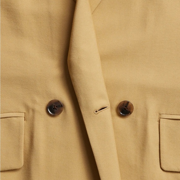 New! BANANA REPUBLIC Relaxed Blazer in Desert Plain Taupe, Size Large - Picture 6 of 11